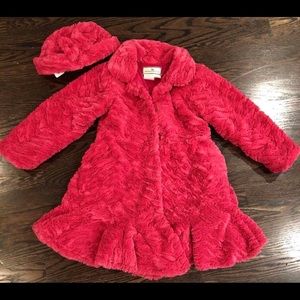 Luxurious American Widgeon faux fur coat & hat